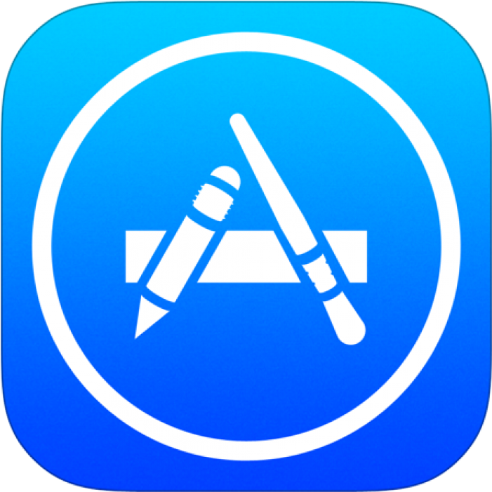 App Store Icon Blue Background PNG with transparent background
