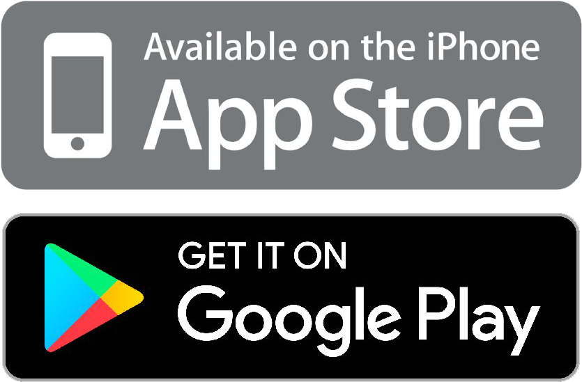 App Storeand Google Play Badges PNG with transparent background