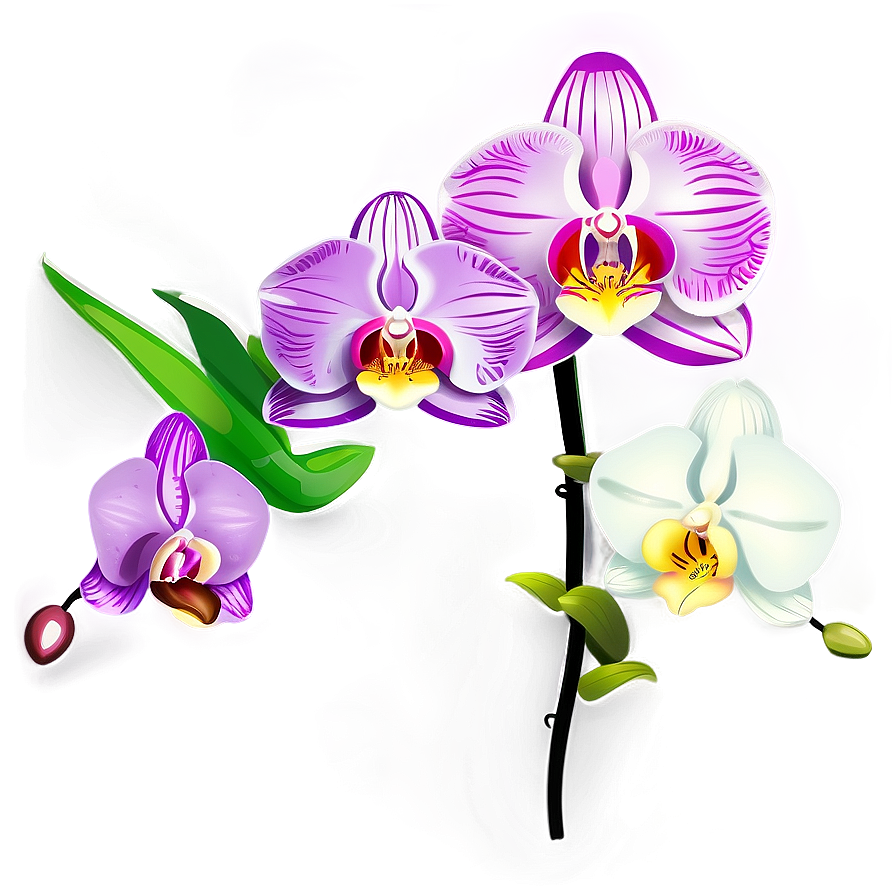 Appealing Orchid Illustration Png Ljj71