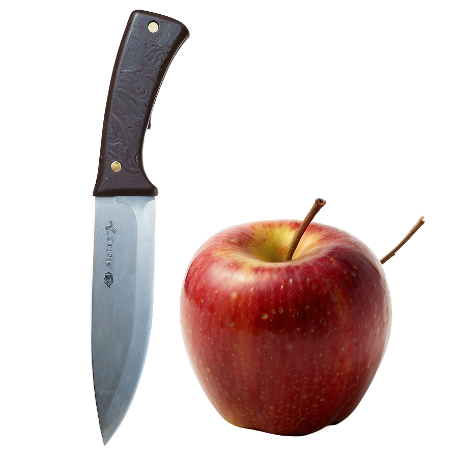 Apple And Knife Png 06132024