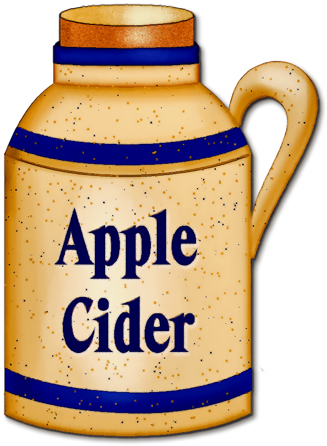 Apple Cider Jug Illustration PNG with transparent background