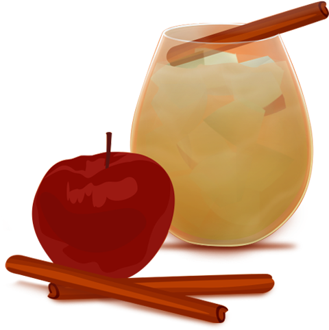 Apple Cinnamon Cider Illustration PNG with transparent background