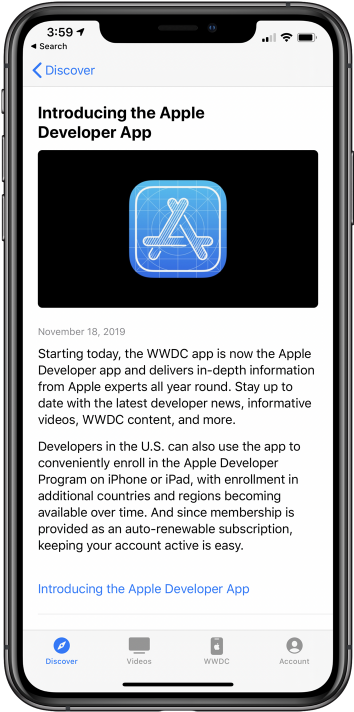 Apple Developer App Announcement