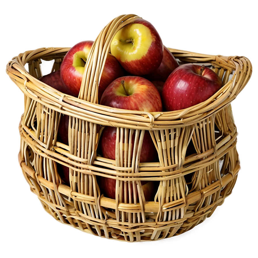 Apple In Basket Png 06132024