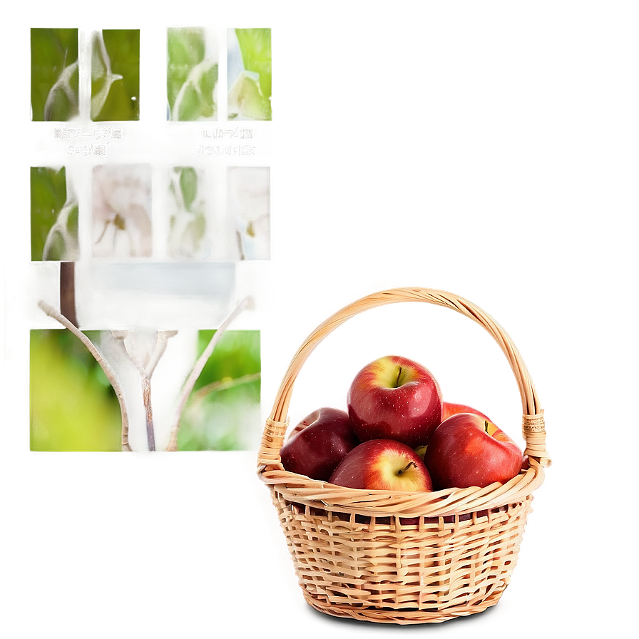 Apple In Basket Png 06132024