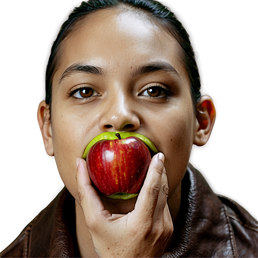 Apple In Mouth Png Nul