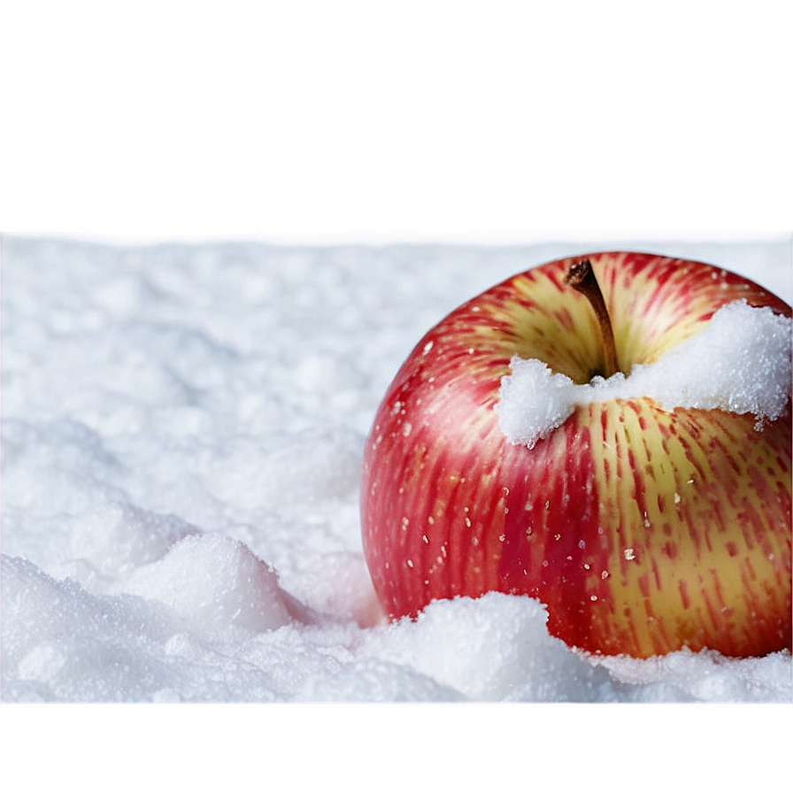 Apple In Snow Png Atk