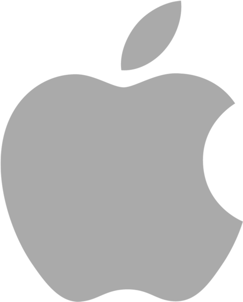 Apple Logo Blue Background PNG with transparent background