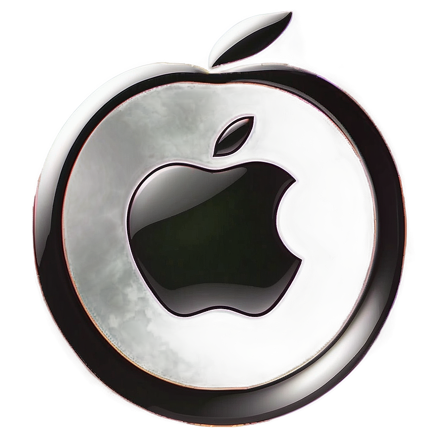 Apple Logo in Circle PNG kdf PNG with transparent background