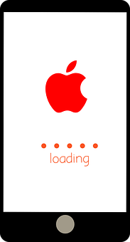 Apple Logo Loading Screeni Phone PNG with transparent background