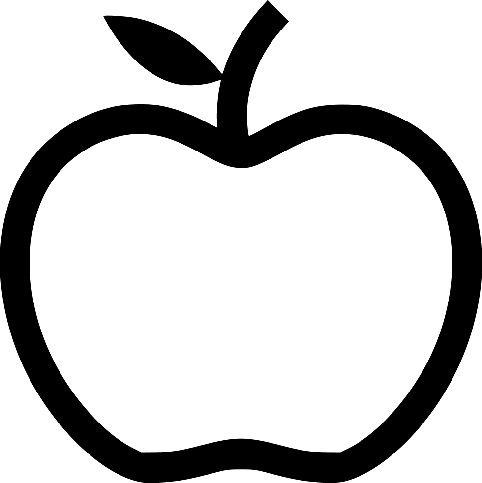 Apple Logo Silhouette PNG with transparent background