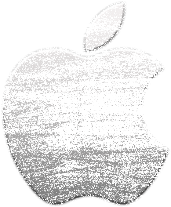 Apple Logo Textured Design PNG with transparent background