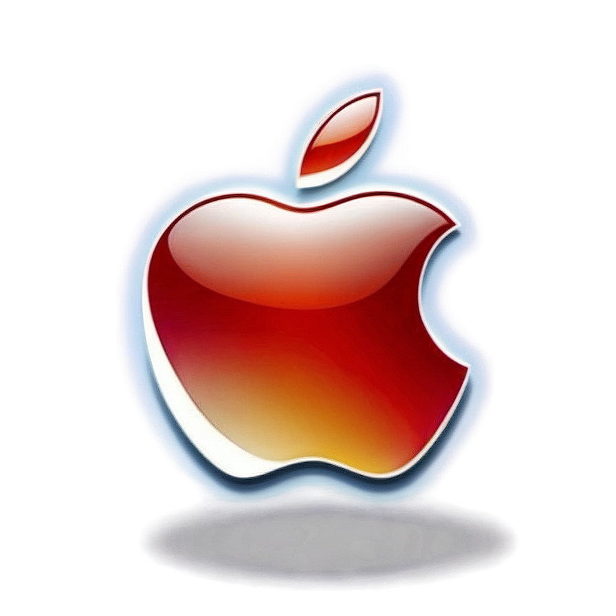 Apple Logo with Shadow Effect PNG 1 PNG with transparent background
