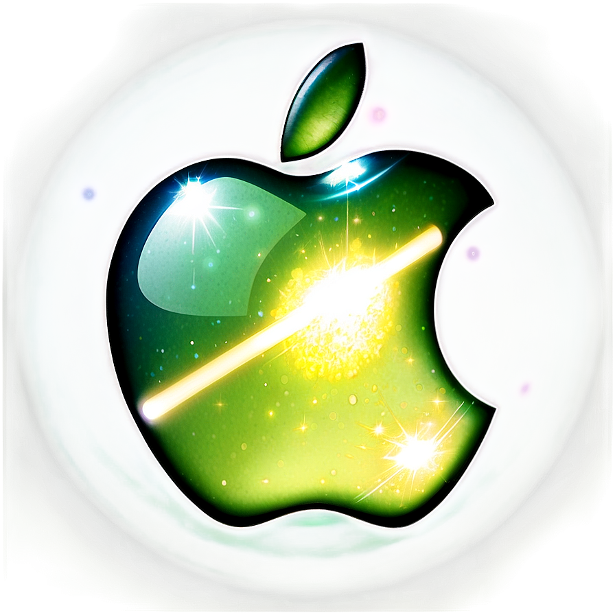 Apple Logo with Sparkles PNG jff92 PNG with transparent background