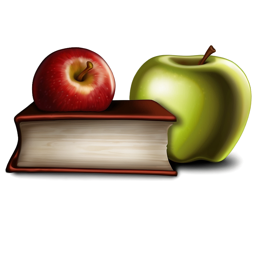 Apple On Book Clipart Png Ins97