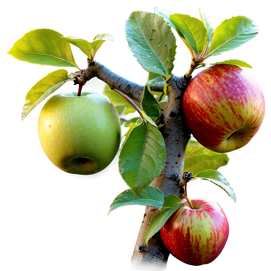 Apple On Tree Png Mnu