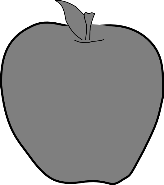 Apple Outline Graphic PNG with transparent background