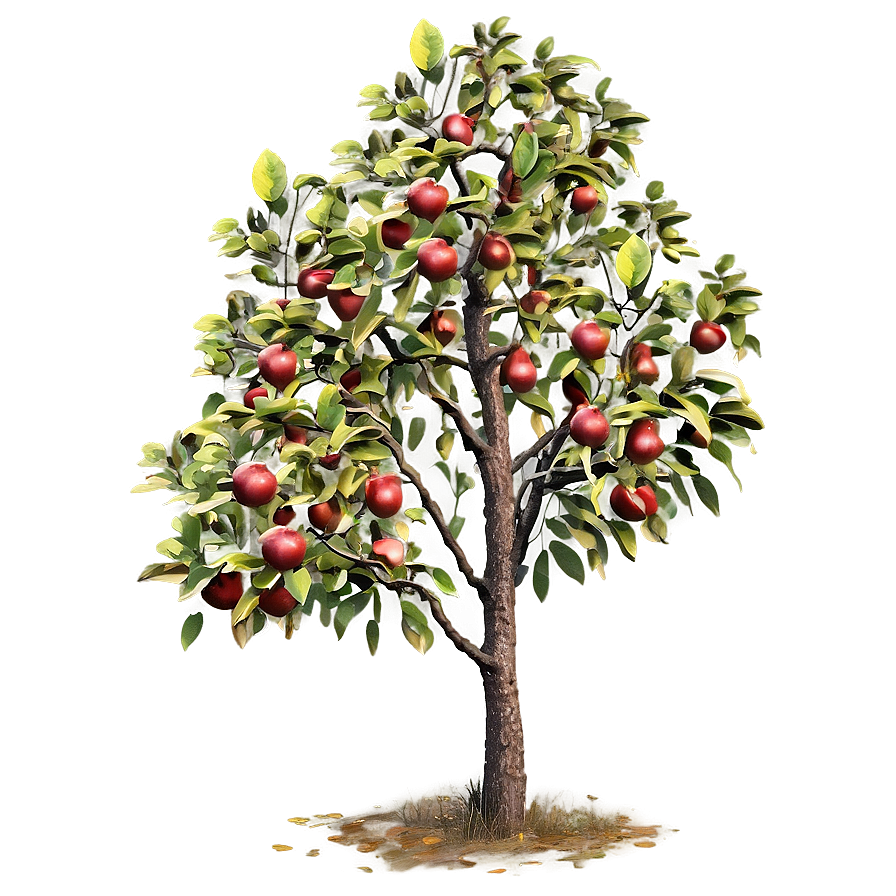 Apple Tree In Autumn Png 06132024