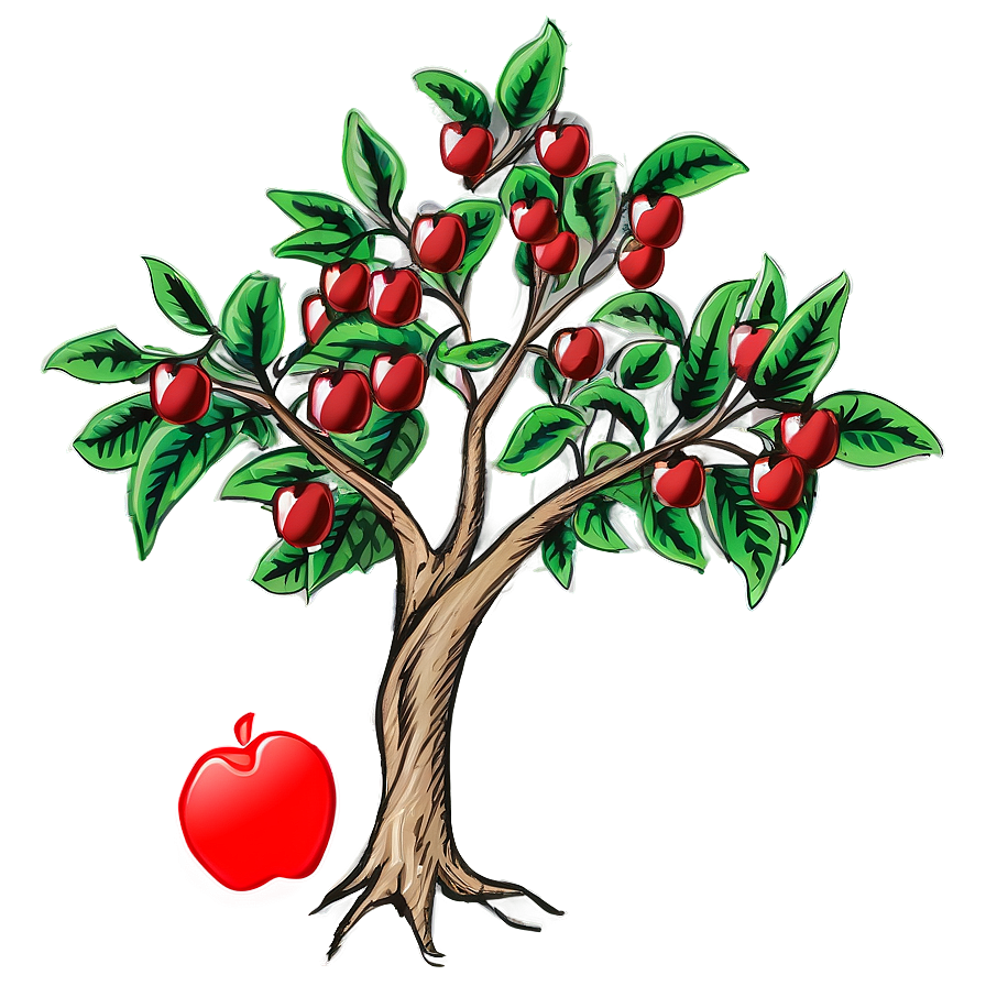 Apple Tree Sketch Png 06132024