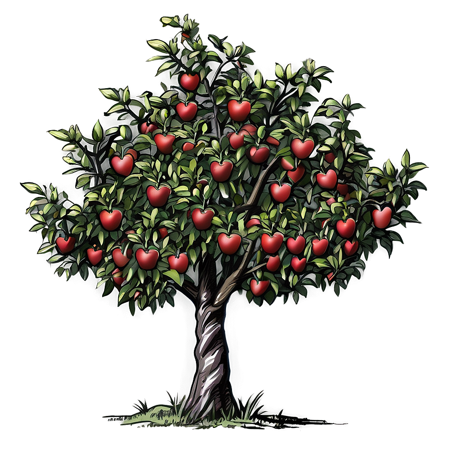 Apple Tree Sketch Png Wus45