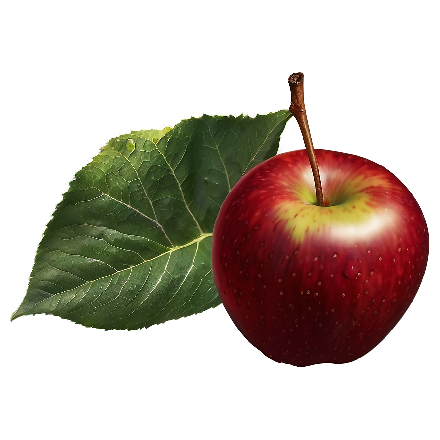 Apple With Leaf Clipart Png 06272024