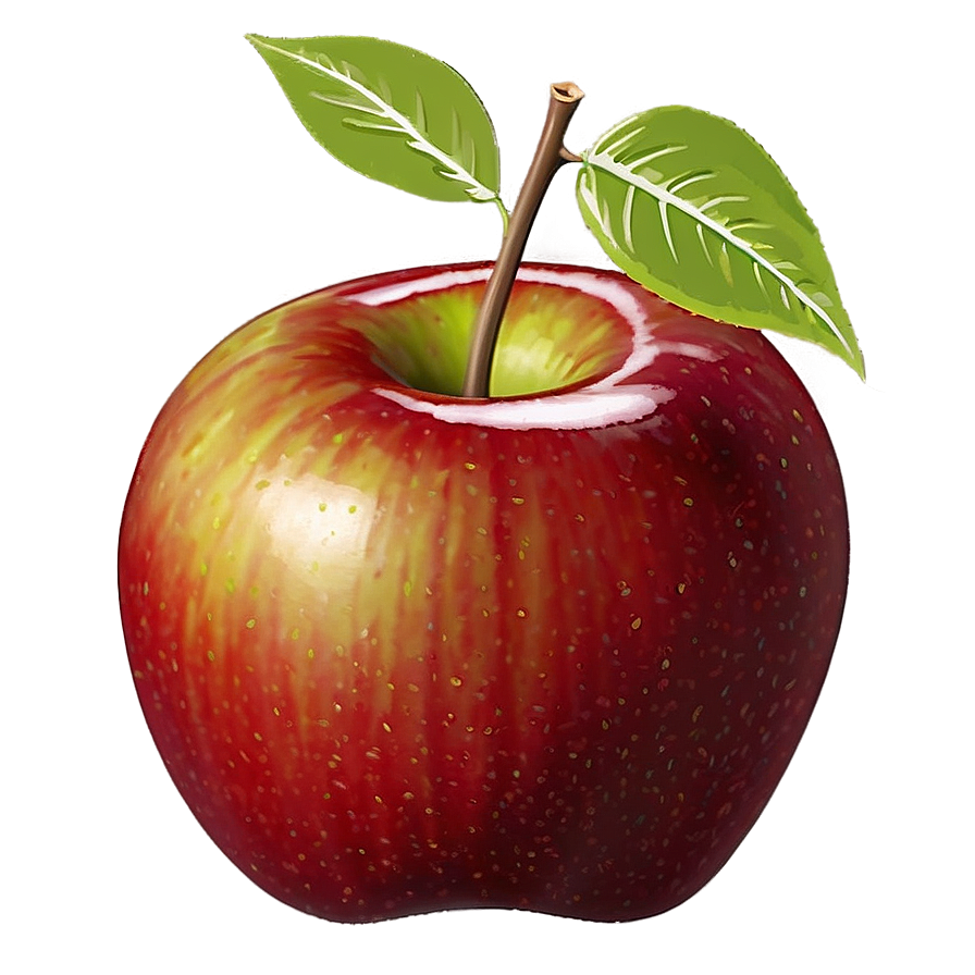 Apple With Leaf Png 49