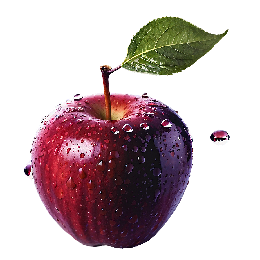 Apple With Water Drops Png 06262024