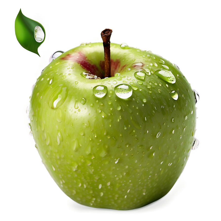 Apple With Water Drops Png Exw