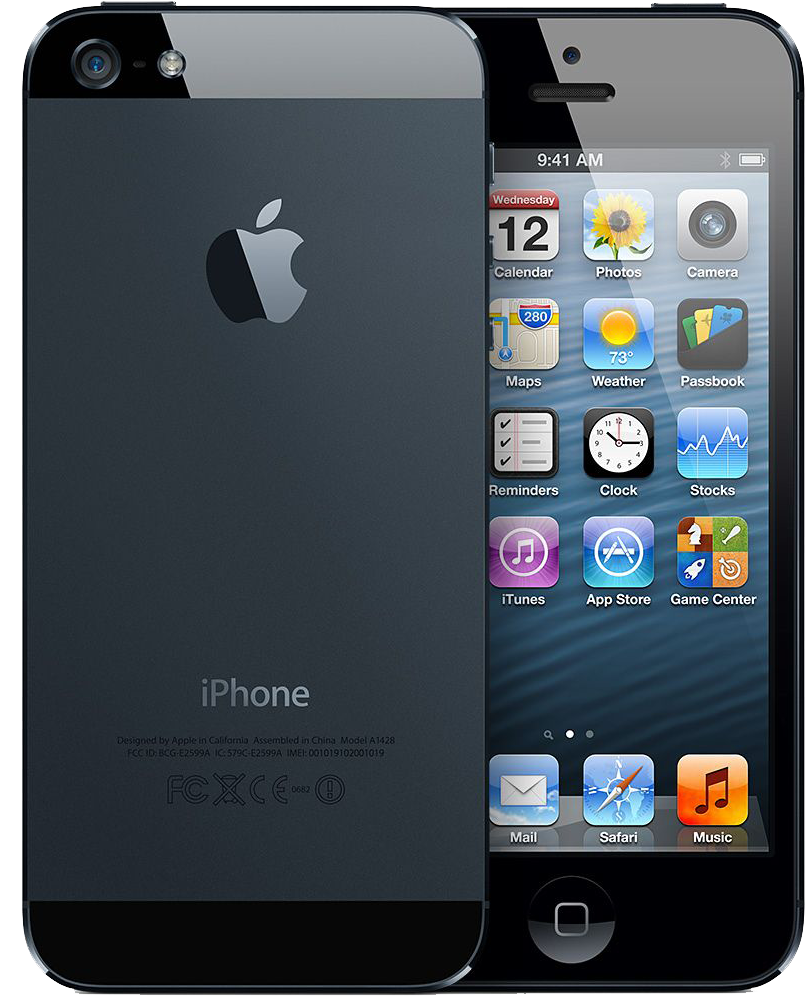 Applei Phone5 Black Front Back