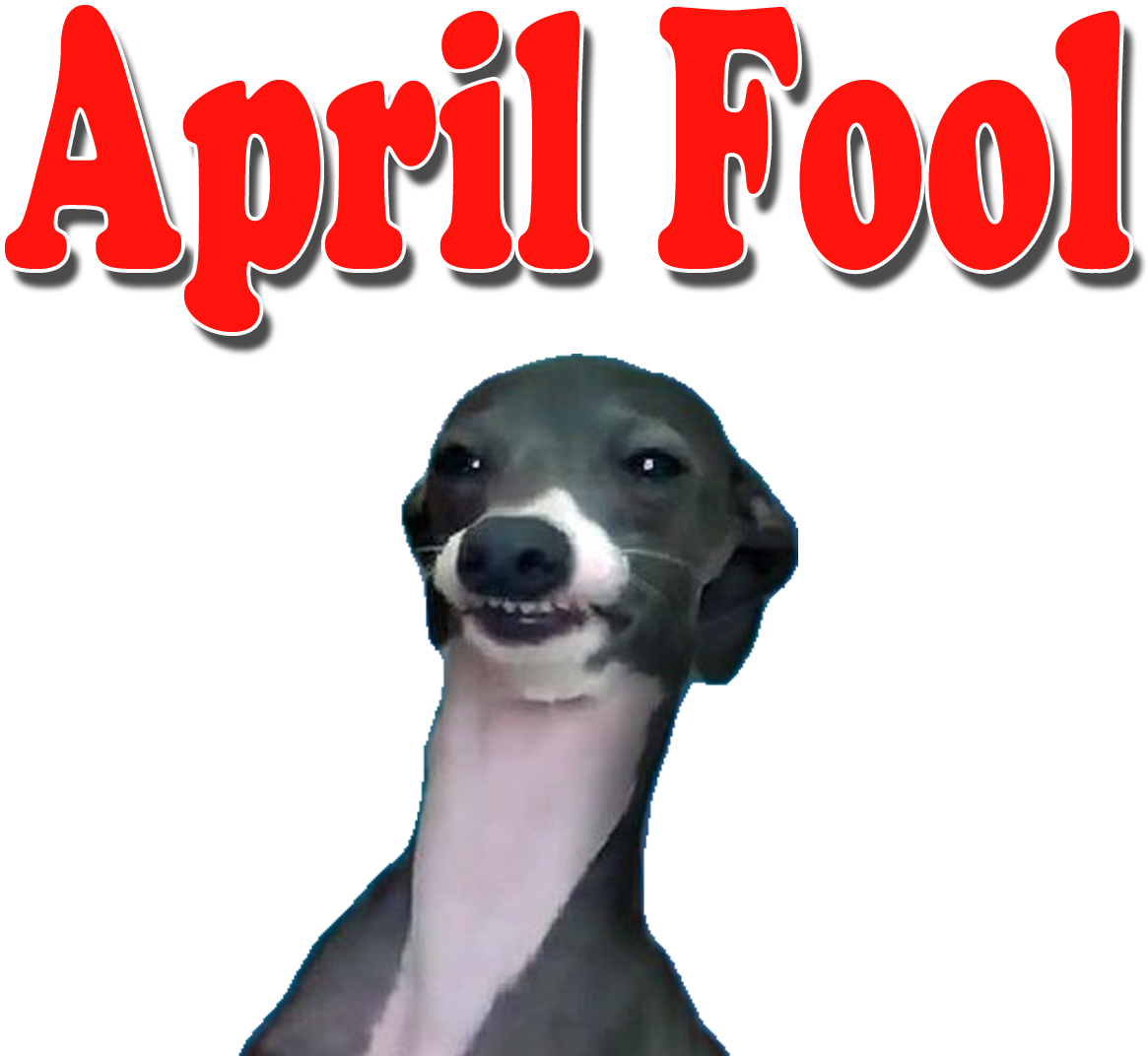 April Fool Dog Smiling