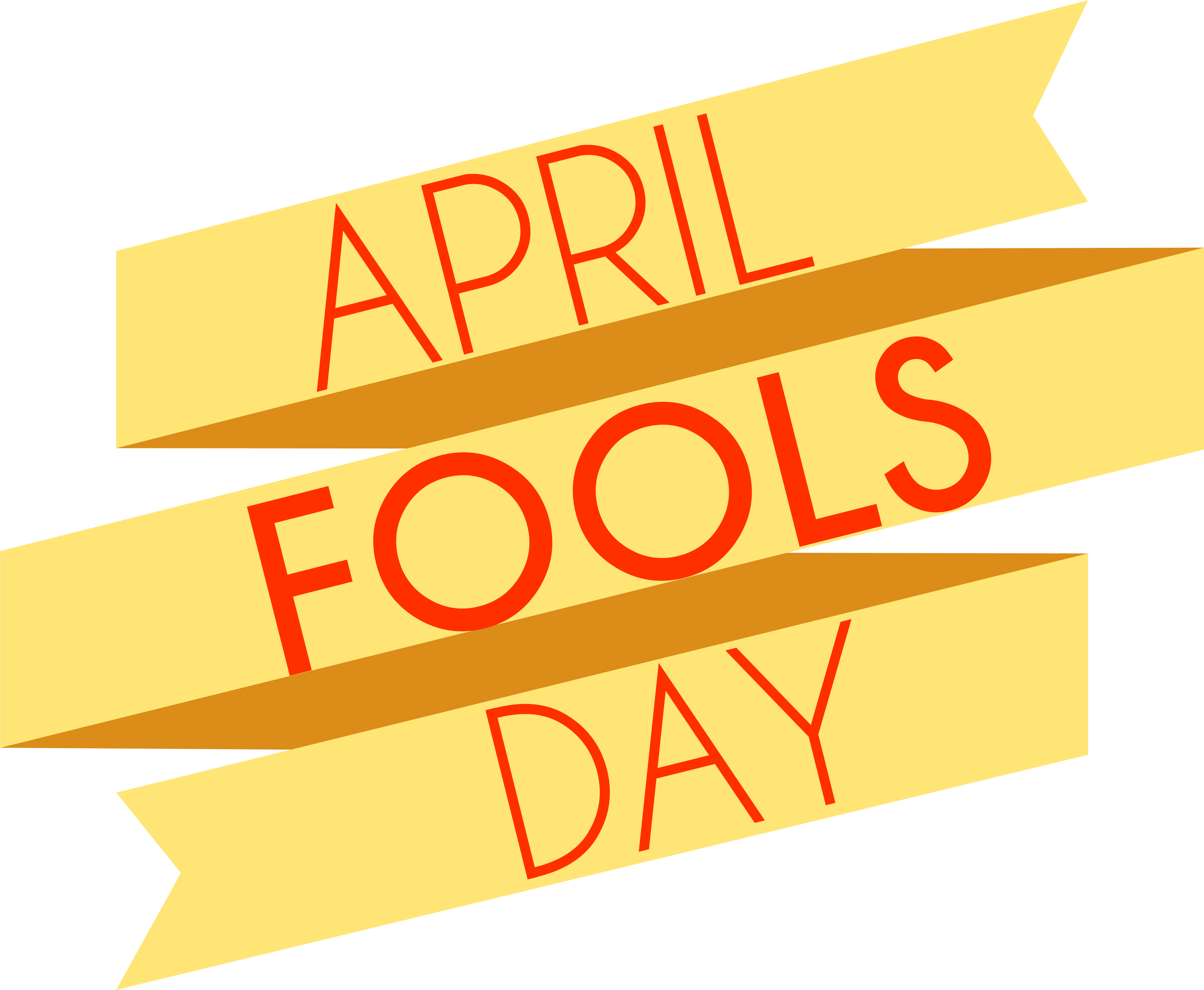 April Fools Day Png Free Image - Orange, Transparent Png PNG with transparent background
