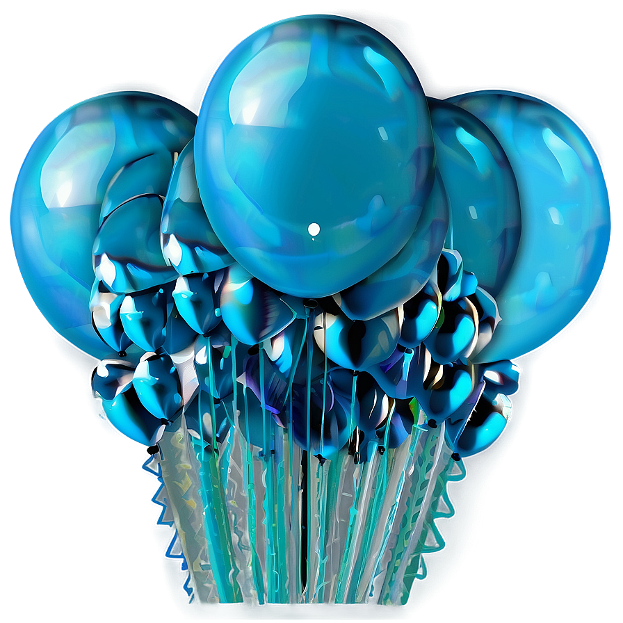 Aqua Blue Balloons Png Kif84