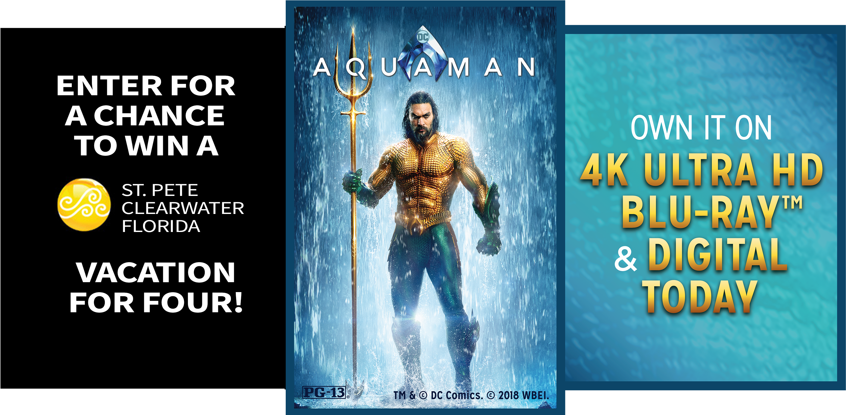 Aquaman Movie Promotion Contest Blu Ray Advertisement