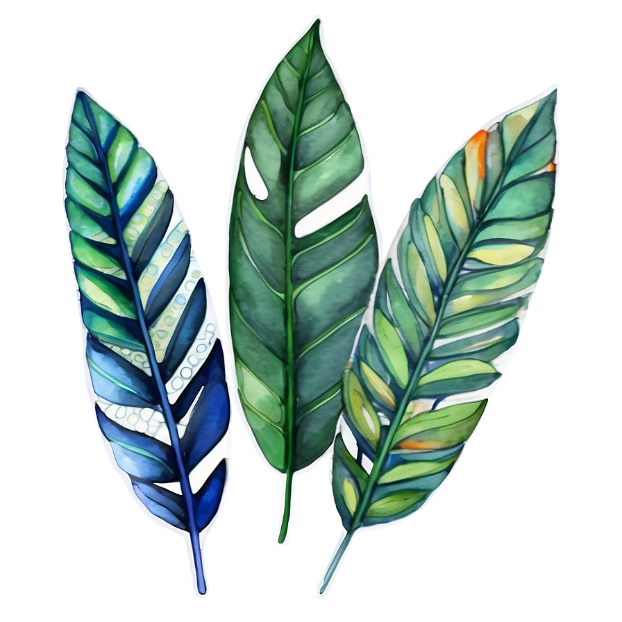 Aquarelle Leaves Png Wkx