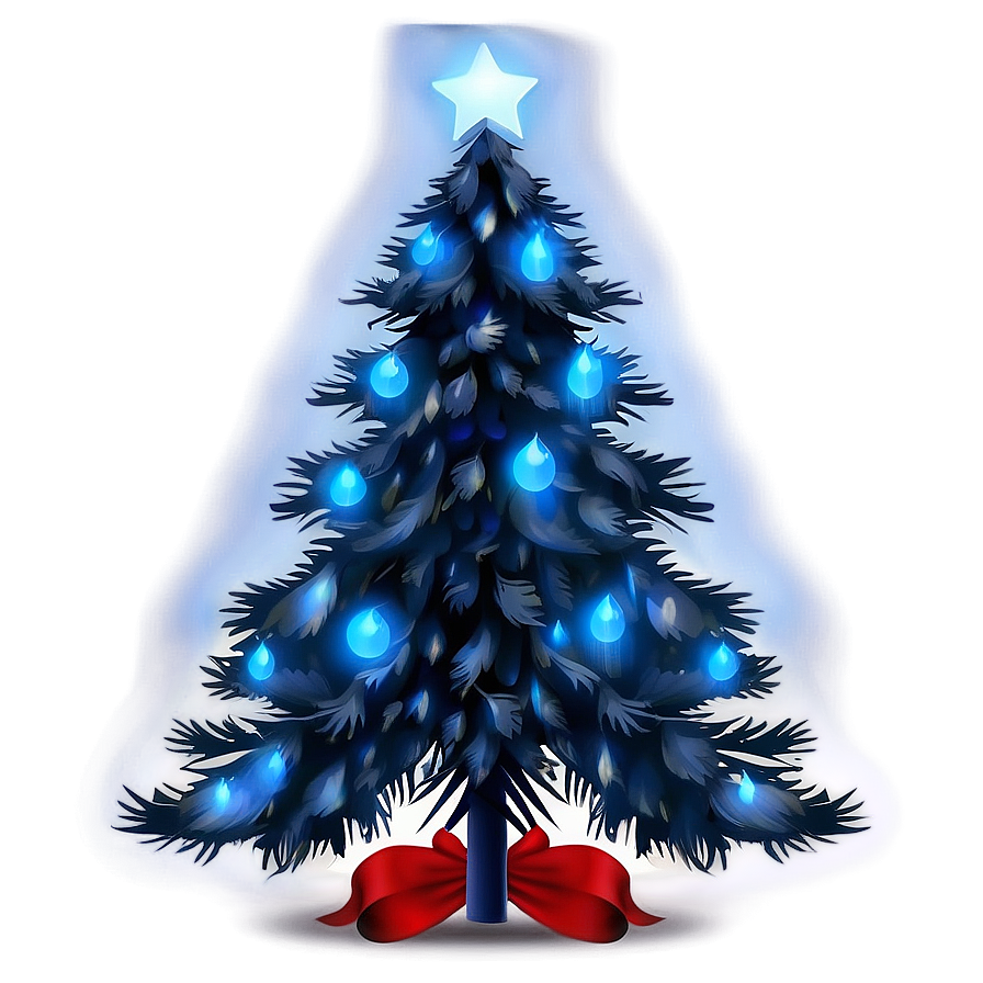 Arbol De Navidad With Blue Lights Png 28