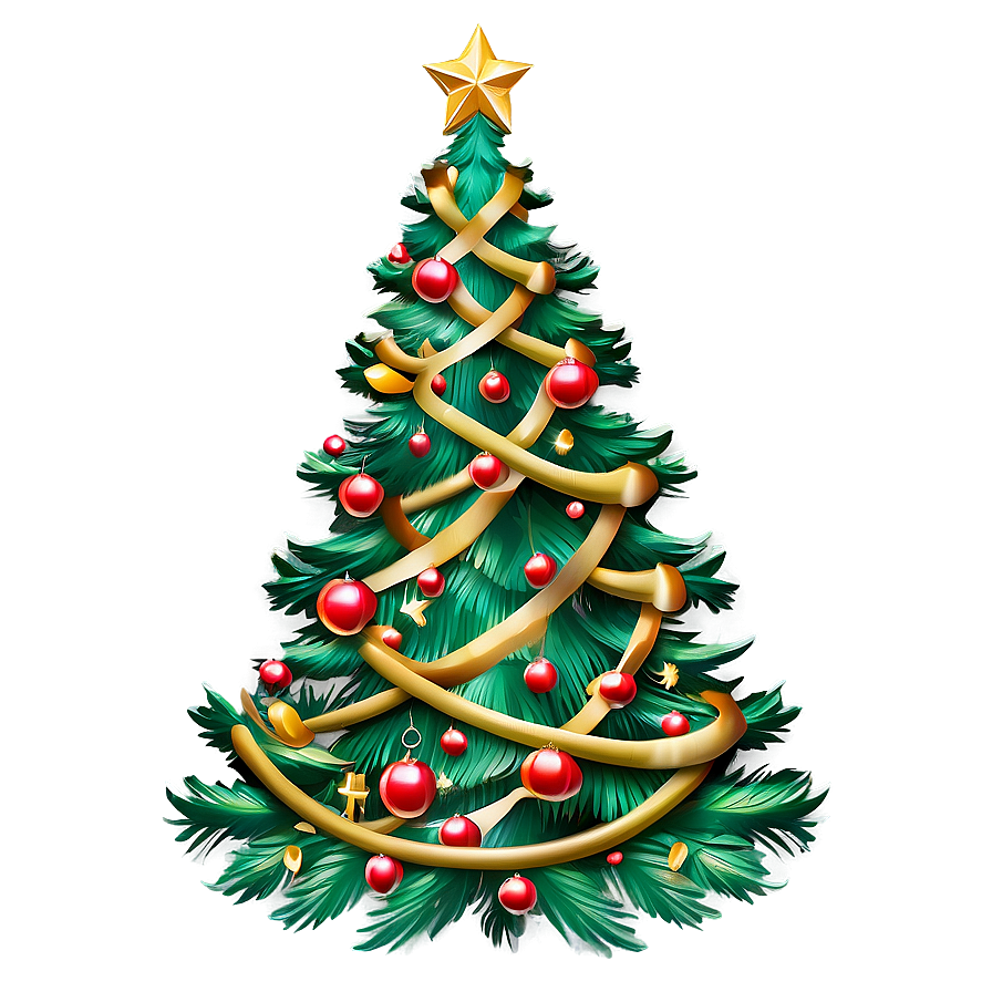 Arbol De Navidad With Gold Chain Png Sud46