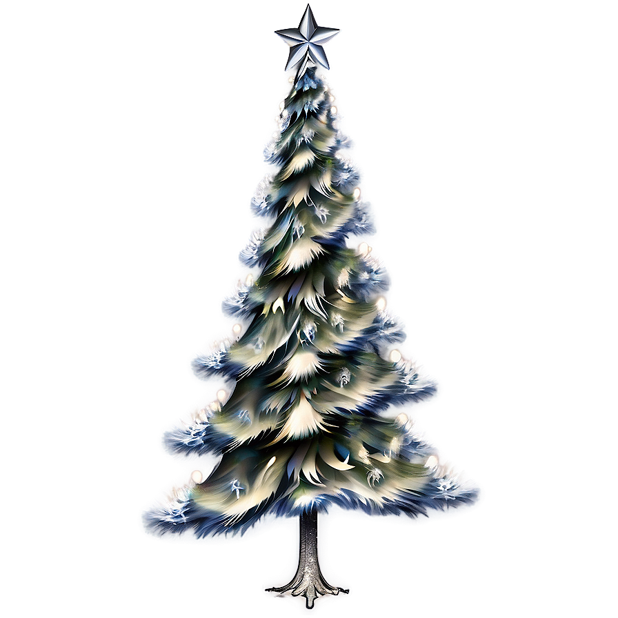 Arbol De Navidad With Silver Glitter Png Tsm