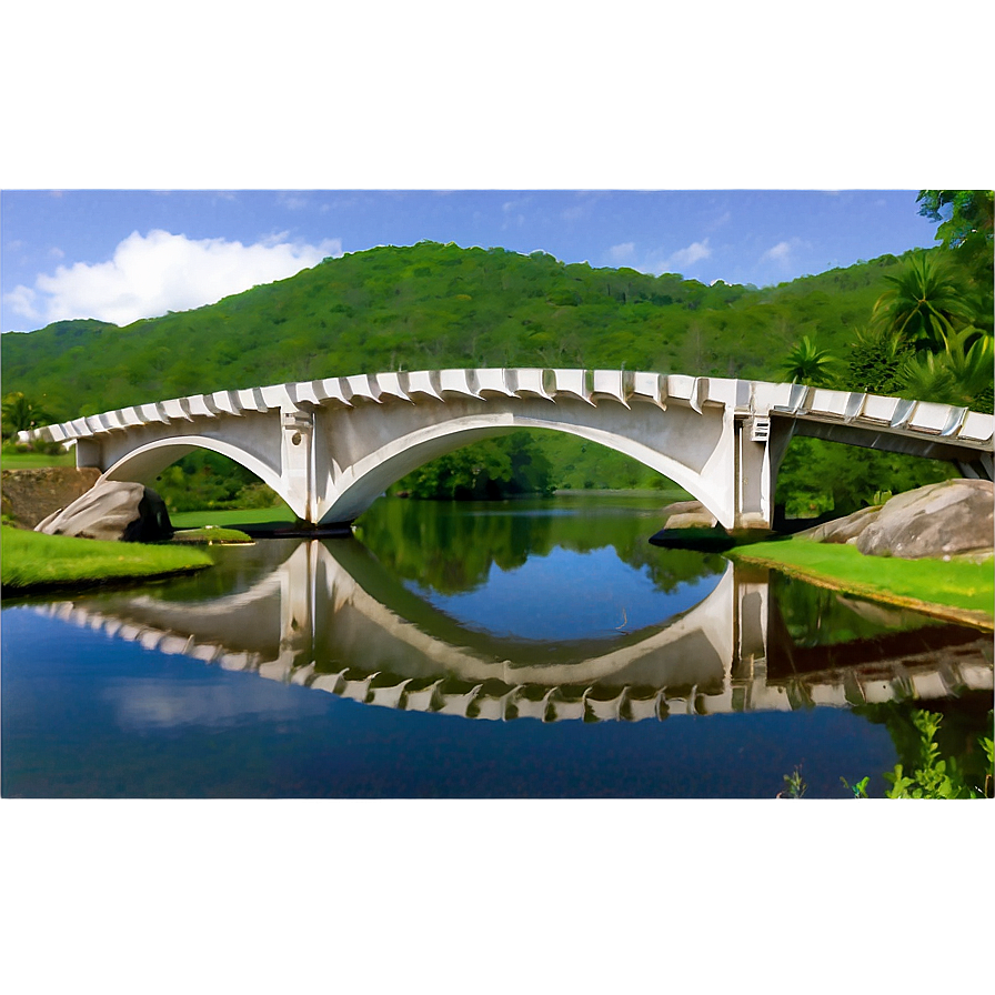 Arc Bridge Over Water Png 5