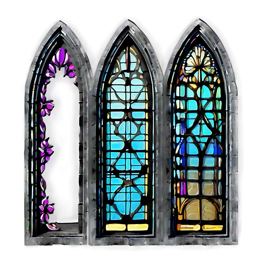 Arched Cathedral Window Png 05042024