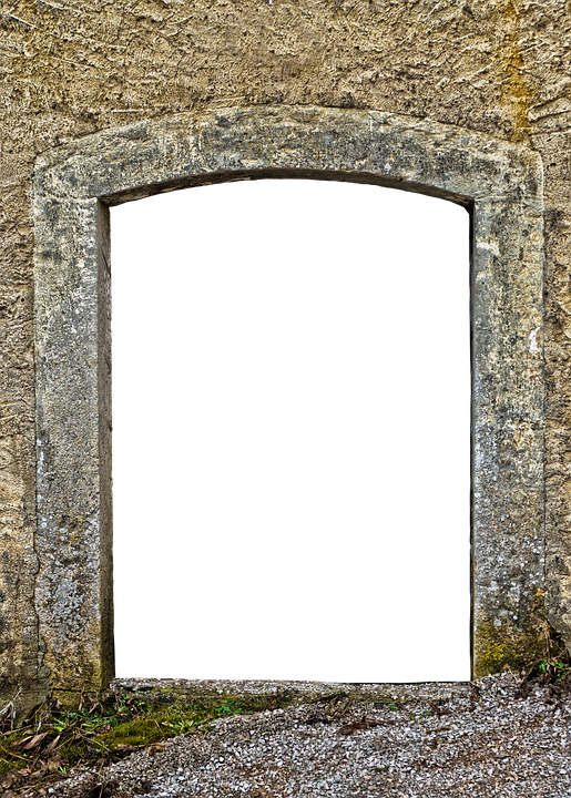 Arched Stone Doorway Texture PNG image with a transparent background, free high-resolution download