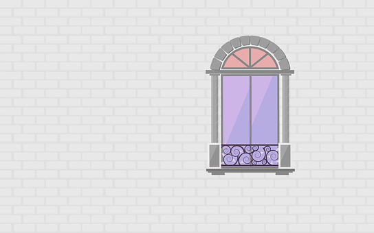 Arched Window White Brick Wall