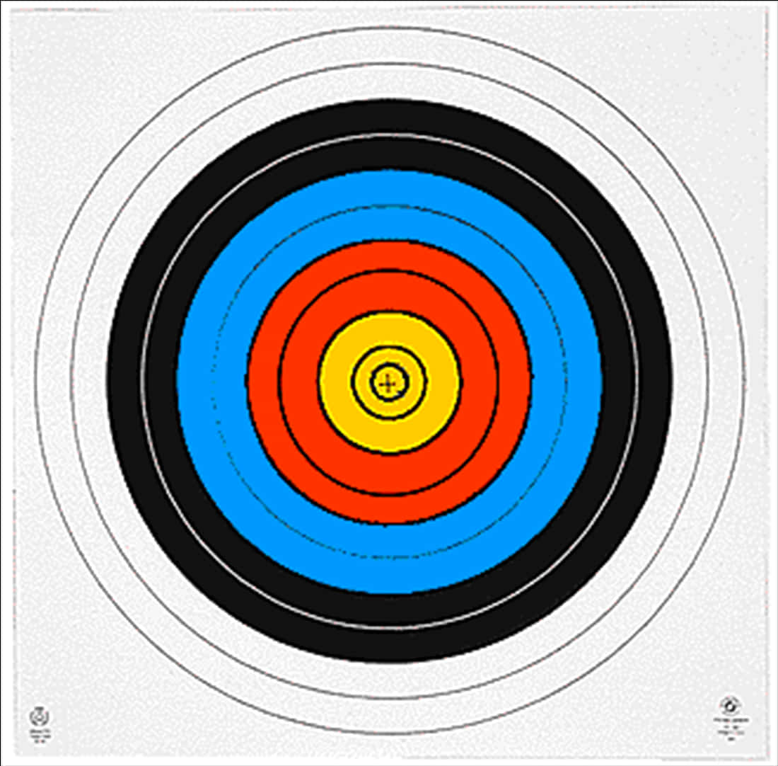 Archery Target Concentric Circles PNG with transparent background