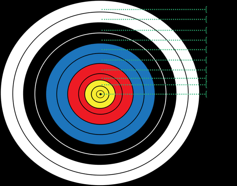 Archery Target Illustration PNG with transparent background
