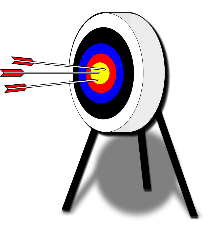 Archery Targetwith Arrows PNG with transparent background