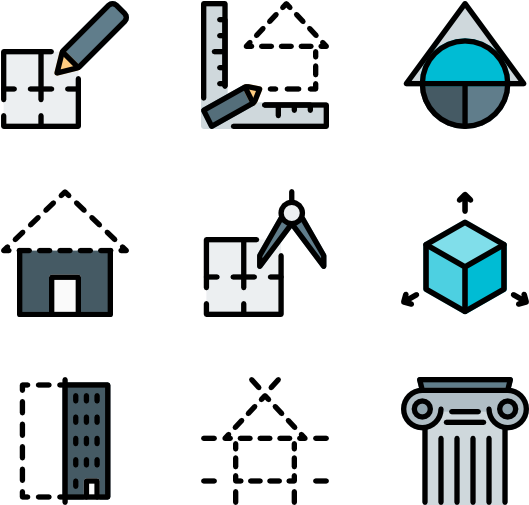 Architectural Design Icons Set