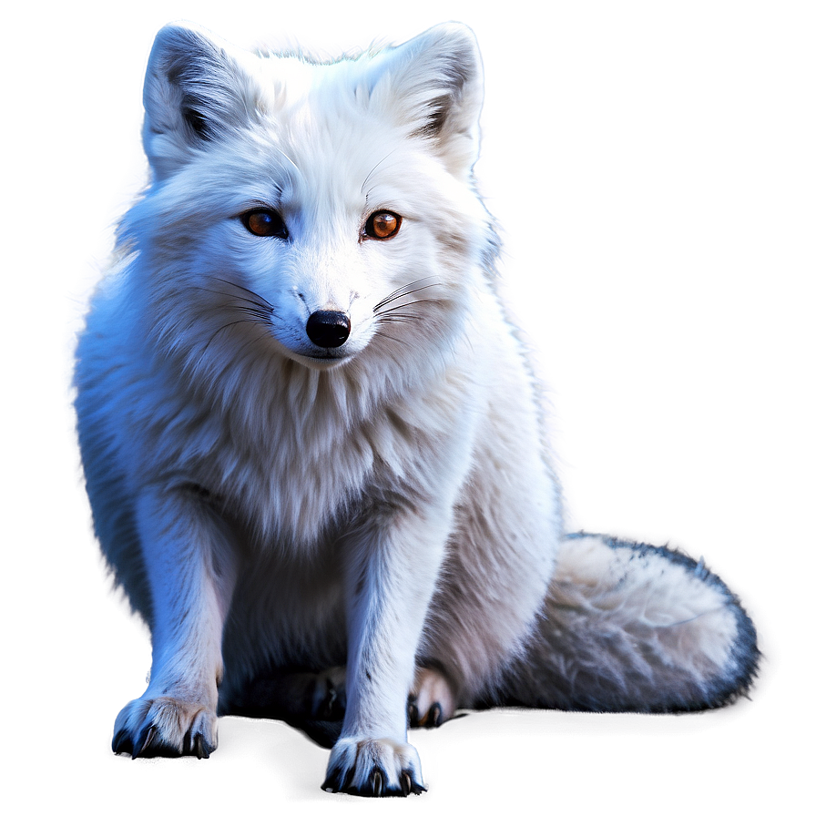 Arctic Fox Digital Painting PNG 06232024 PNG with transparent background