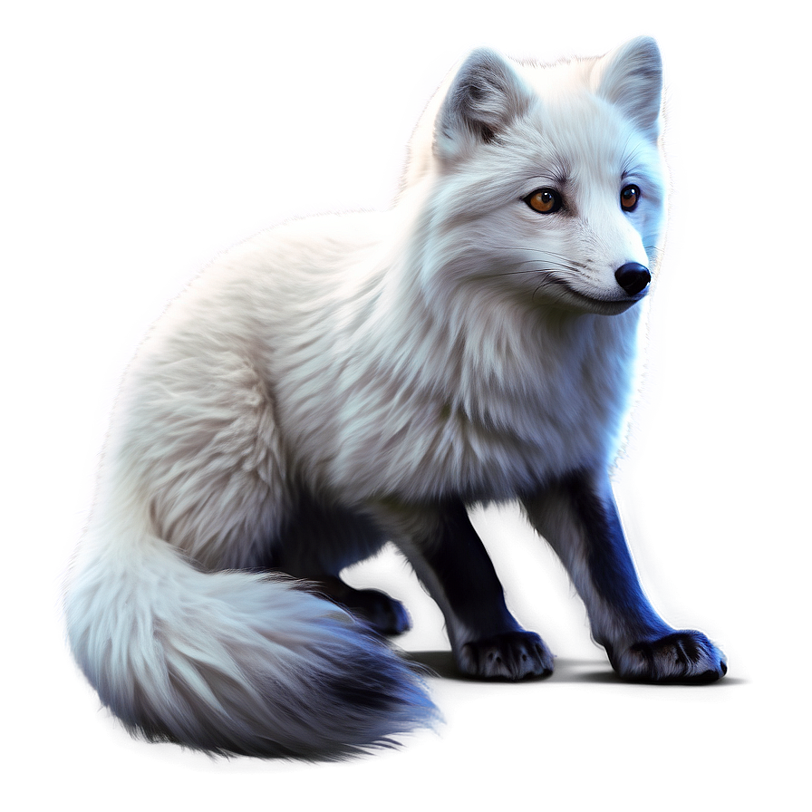 Arctic Fox Digital Painting PNG ngu18 PNG with transparent background