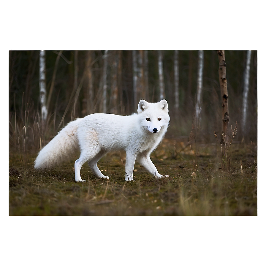 Arctic Fox Hunting Pose PNG 06232024 PNG with transparent background