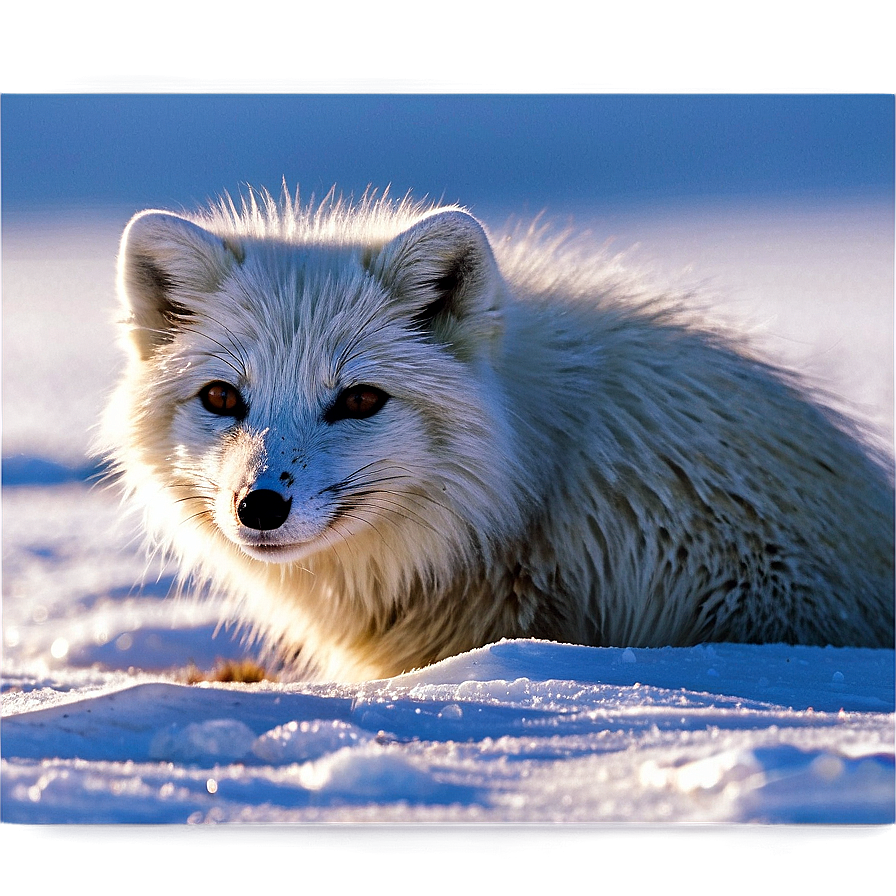 Arctic Fox in Arctic Tundra PNG ctn90 PNG with transparent background