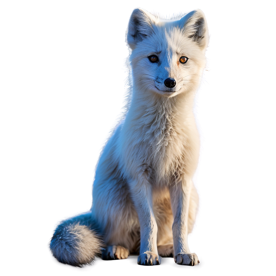 Arctic Fox In Summer Coat Png Faw